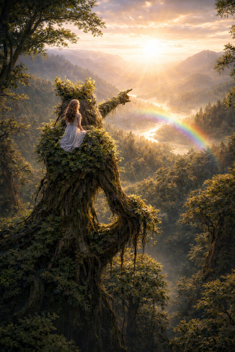 Symbolbild für Integration spiritueller oder existenzieller Erfahrungen mit Übergang von Dunkelheit zu Licht.